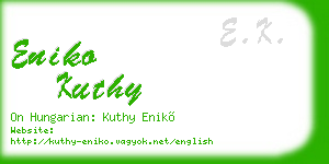 eniko kuthy business card